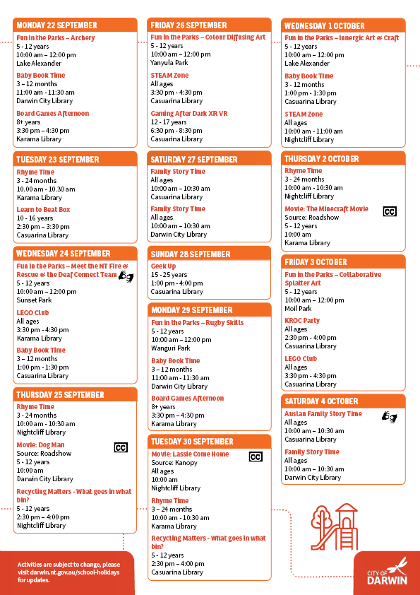 school holiday program
